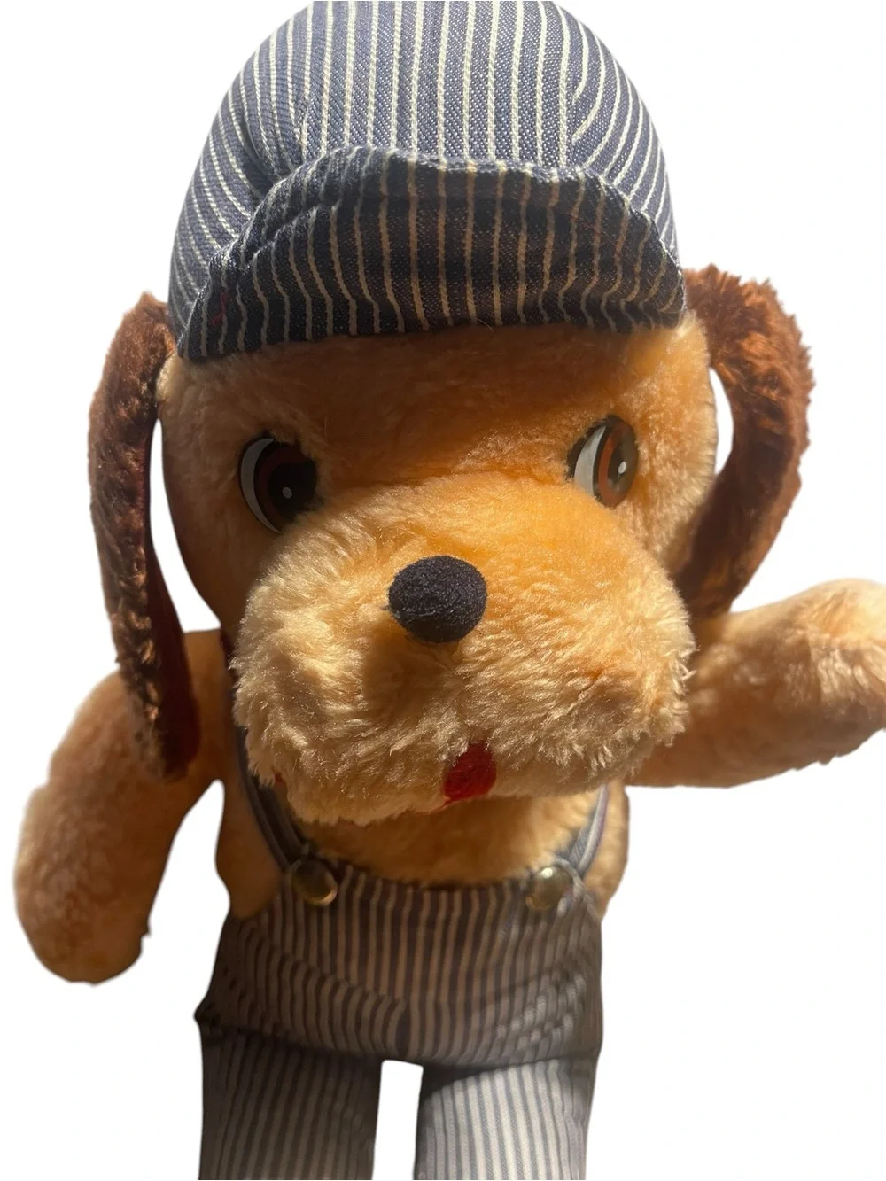 Vintage Knickerbocker 1970s Casey Jones Puppy Dog Train Conductor Stuffed Plush